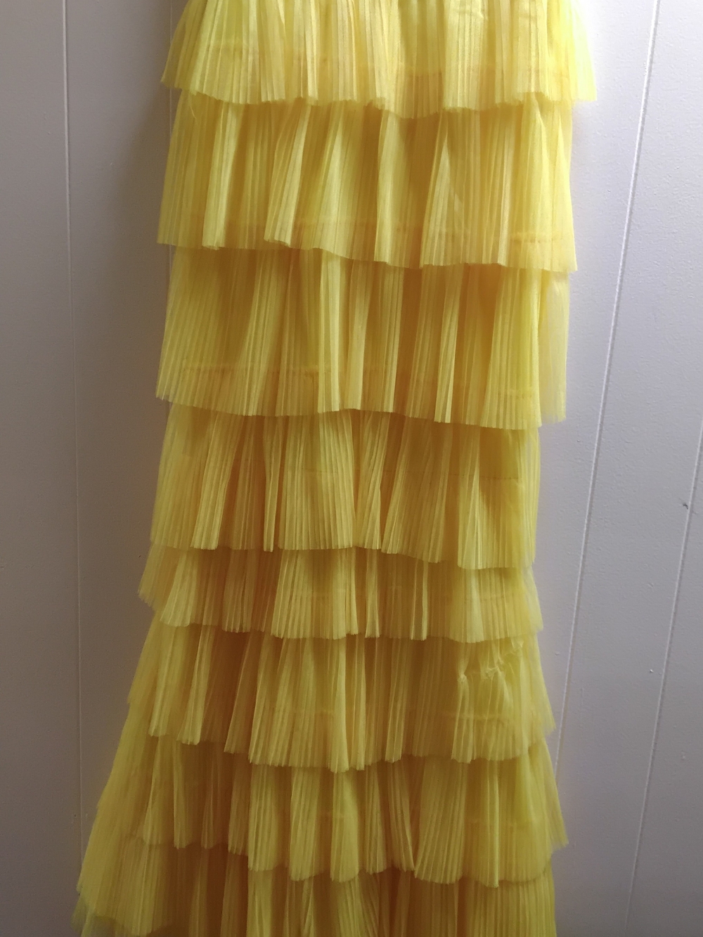Fashion Nova Yellow Tiered V-Neck Ruffle Maxi Dress - Picture 5 of 8